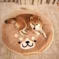 Короткие плюшевые круглые кровать для собак одеяло для домашних животных